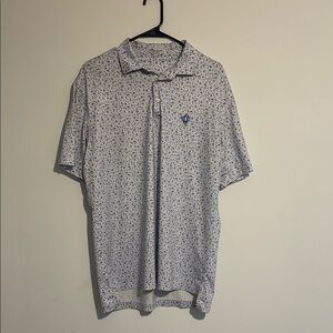 Peter Millar Blue Patterned Polo Shirt